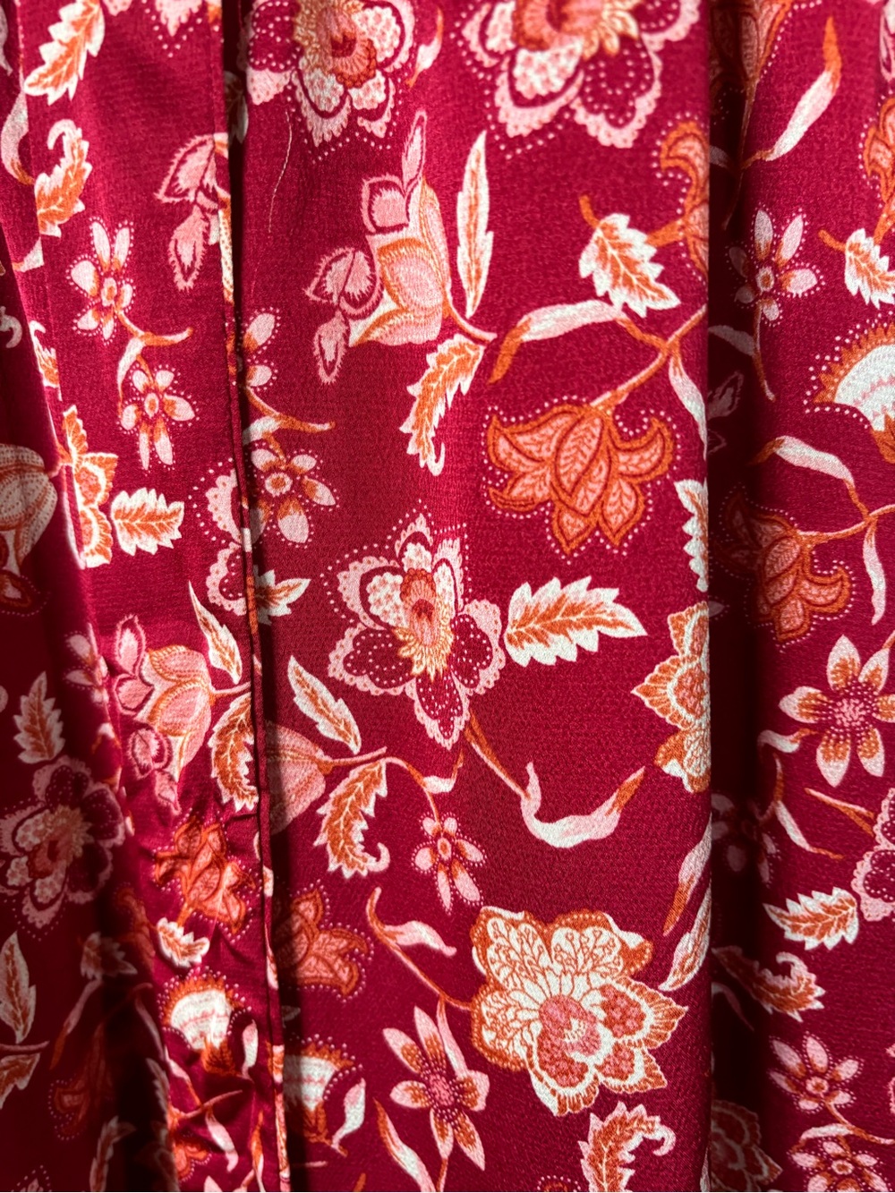 Lucky Brand Red Floral Wrap Midi Dress - Picture 5 of 5